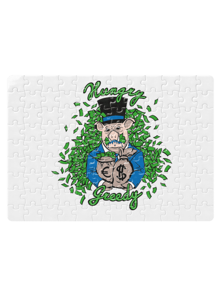 Nenažrané prasa puzzle White
