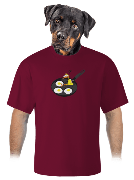 Kurča unisex tričko oversized Garnet