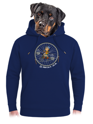 Cyklistický horoskop: Váhy unisex mikina premium Navy