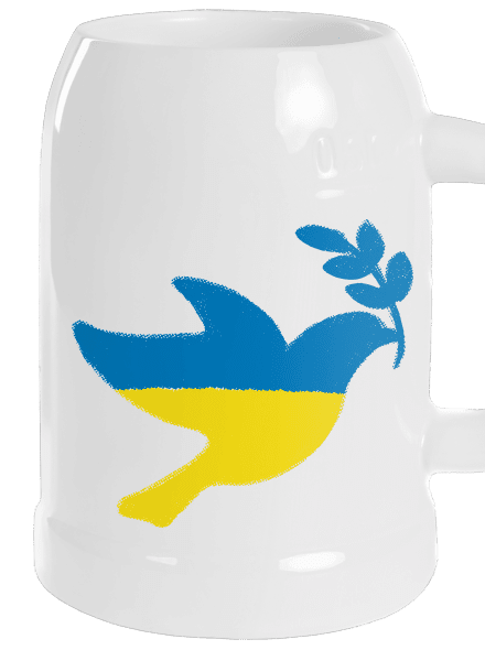 Ukrajina - Holubica obrys polliter White
