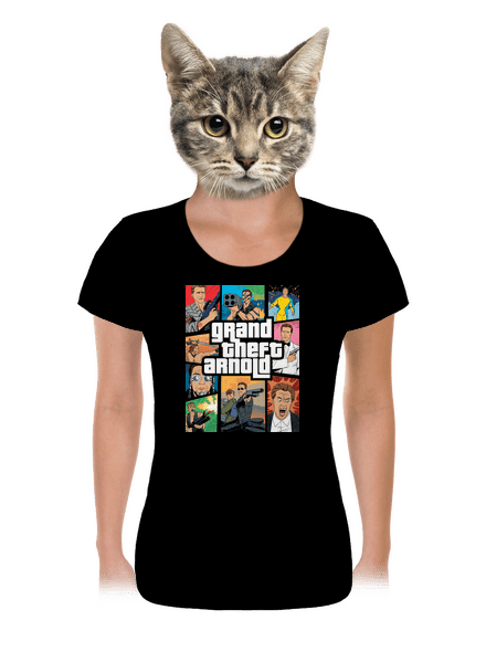 Grand Theft Arnold dámske tričko Black