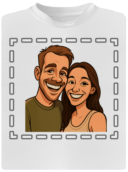 Karikatúra z vlastnej fotky detské športové tričko White