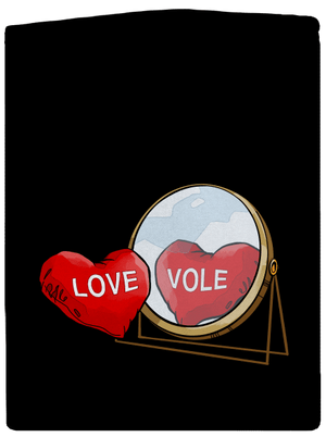 Love vole pánska mikina na zips Black