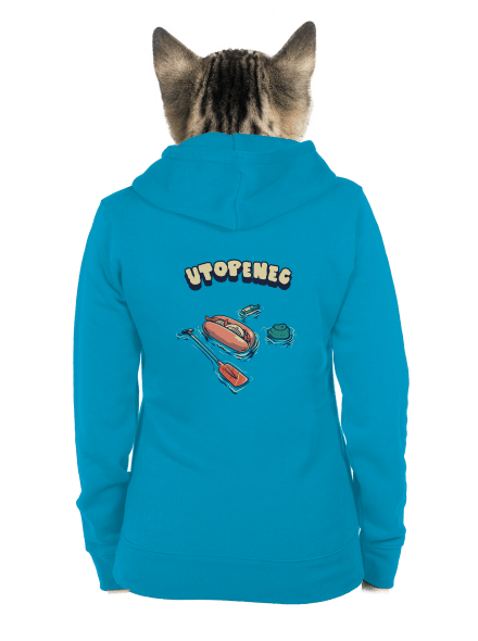 Utopenec dámska mikina na zips Blue Atol