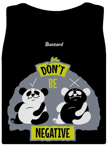 Don't be negative dámske tielko klasické Black