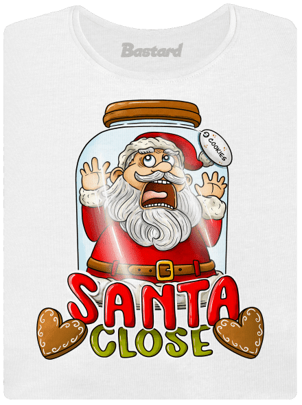 Santa Close dámske tričko s lemom White