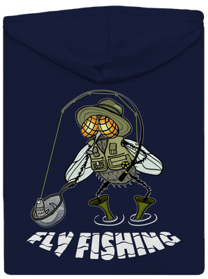 Fly fishing pánska mikina na zips Navy