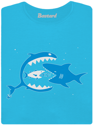 Rybky dámske tričko s lemom Blue Atol