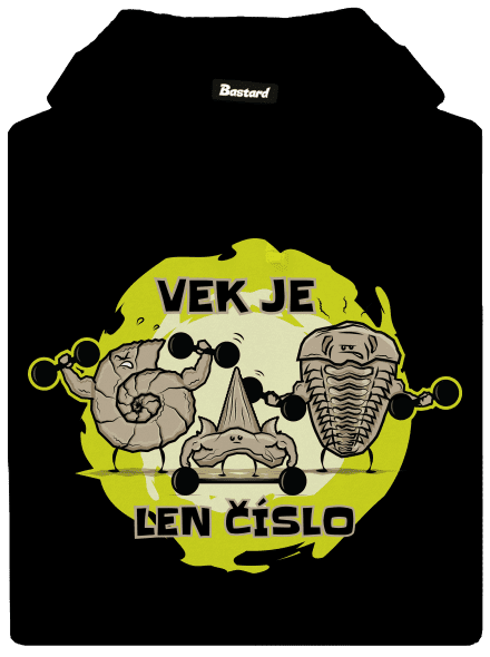 Vek je len číslo pánska mikina klokanka Black