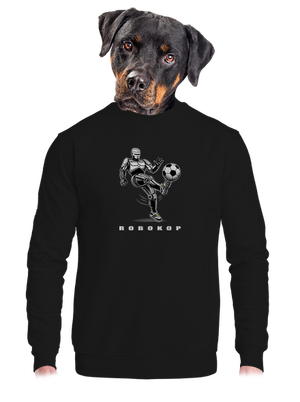 Robokop unisex mikina bez kapucne Black
