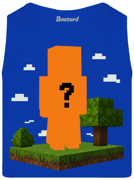 Minecraft z vlastnej fotky pánske tielko Royal Blue