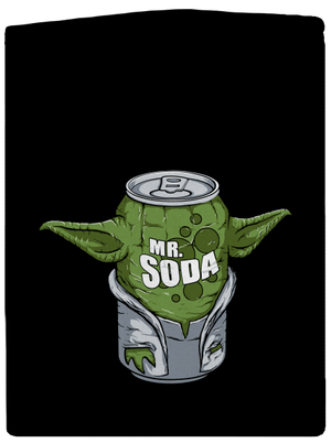 Mr. Sóda pánska mikina na zips Black