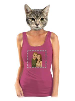 Ghibli efekt z vlastnej fotky dámske tielko klasické Magenta