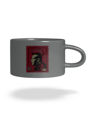 Známka punku hrnček makronka Grey Macaron