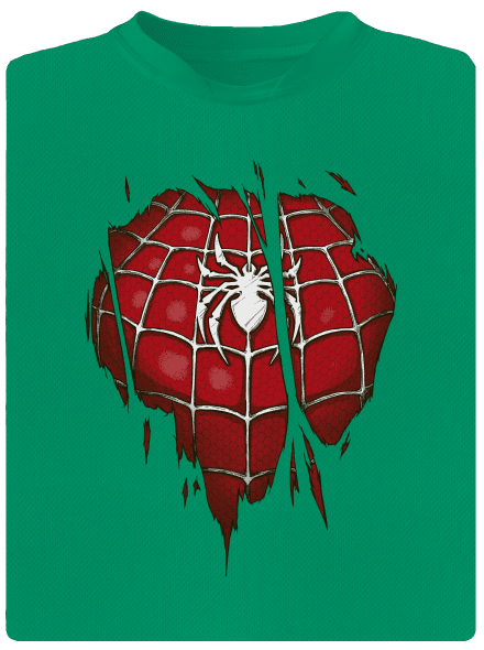 Spider Inside detské športové tričko Kelly Green Mal