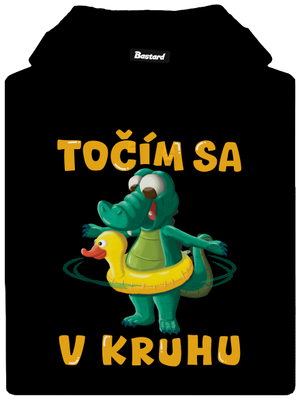 Točím sa v kruhu pánska mikina klokanka Black