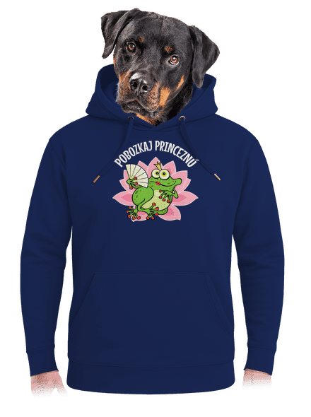 Pobozkaj princeznú a princa unisex mikina premium Navy
