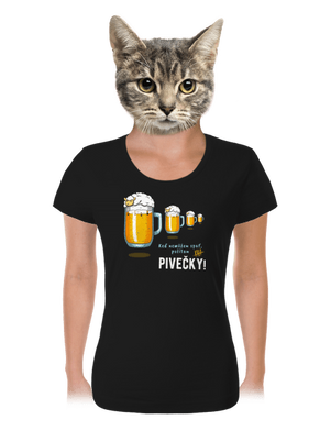 Pivečka dámske tričko Black
