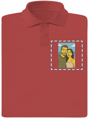 Simpsonovi z vlastnej fotky pánska polokošeľa Burgundy