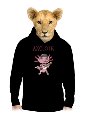 Axolotr detská mikina klokanka Black