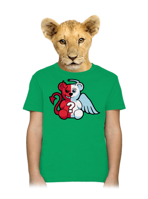 Anjel vs. diabol detské tričko Kelly Green