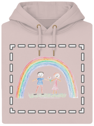 Detské kresby - Nahraj vlastnú unisex mikina premium Rose Chalk