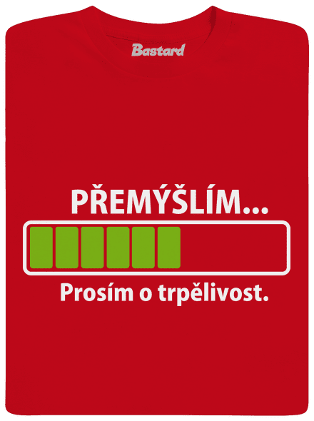 Premýšľam pánske tričko Red