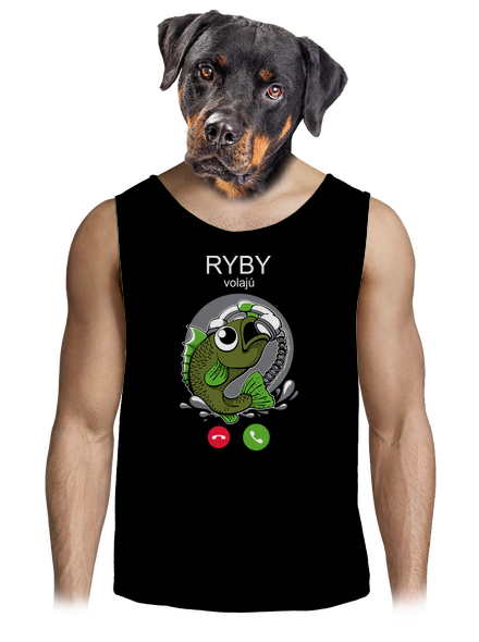 Ryby volají pánske tielko Black