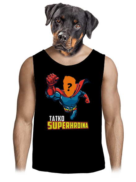 Tatko superhrdina pánske tielko Black