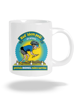 Závislosť na bicykli veľký hrnček White
