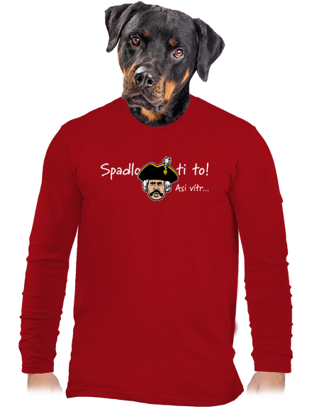 Spadlo ti to pánske dlhý rukáv Red
