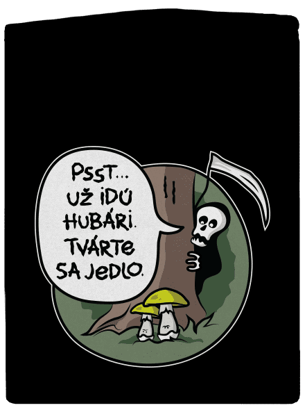 Muchotrávky zelené pánska mikina na zips Black