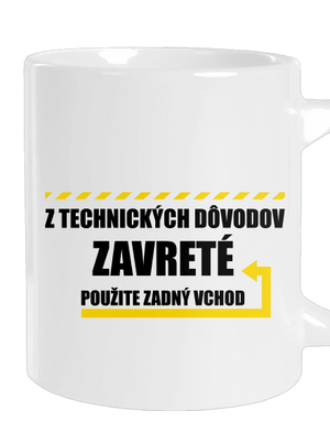 Zadný vchod veľký hrnček White