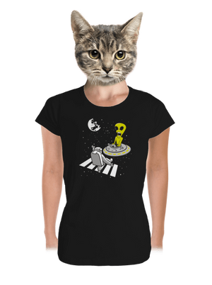 Vesmírny prechod dámske tričko prémium Black