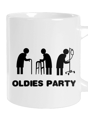 Oldies party veľký hrnček White