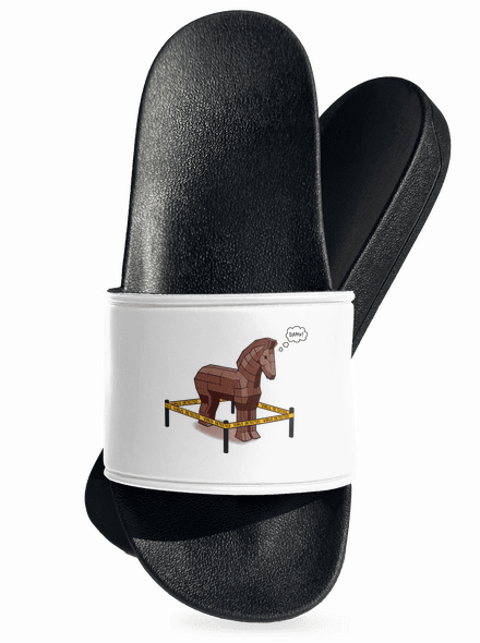 Trójsky kôň šľapky White
