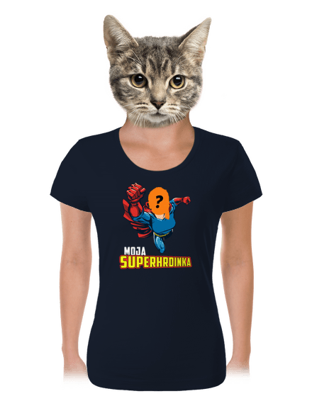 Moja superhrdinka dámske tričko Navy Mal