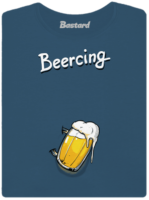 Beercing dámske tričko prémium Petrol Blue