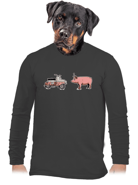Prasata pánske dlhý rukáv Dark Grey