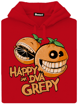 Happy grepy pánska mikina klokanka Red