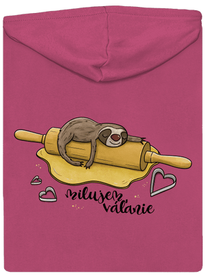 Milujem váľanie dámska mikina na zips Magenta