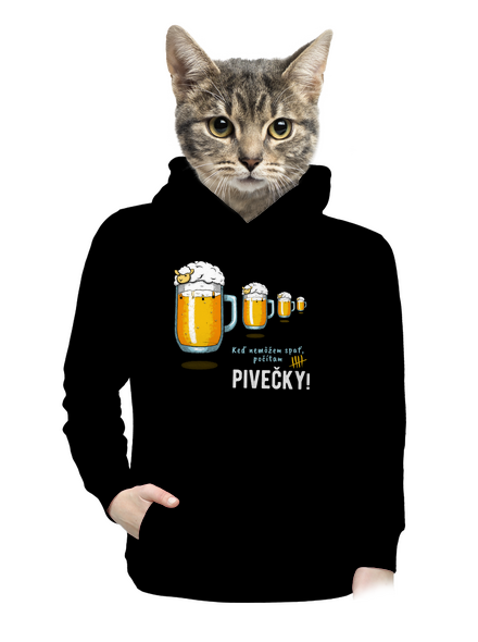 Pivečka dámska mikina klokanka Black