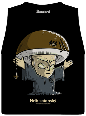 Hríb satanský dámske tielko voľné Black