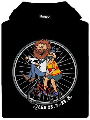 Cyklistický horoskop: Lev pánska mikina klokanka Black