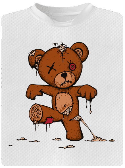 Zombie teddy pánske športové tričko White