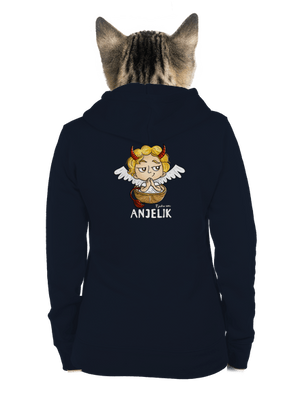 Anjelik dámska mikina na zips Navy Mal