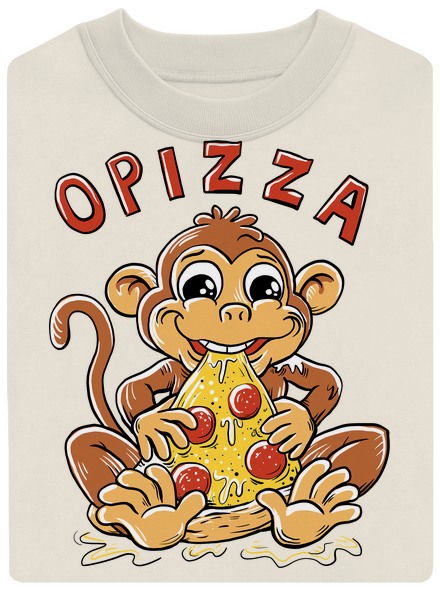 Opizza unisex mikina bez kapucne Off White