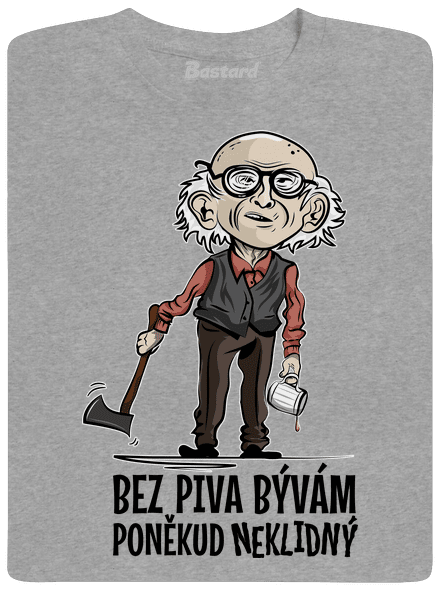 Neklidný bez piva pánske tričko Sport Grey