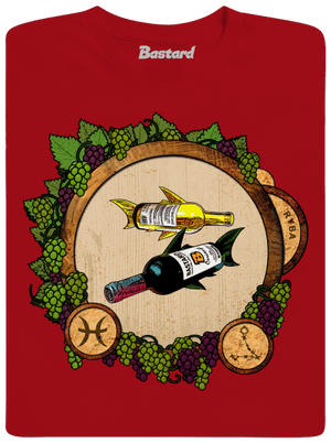 Vínny horoskop: Ryba pánske dlhý rukáv Red