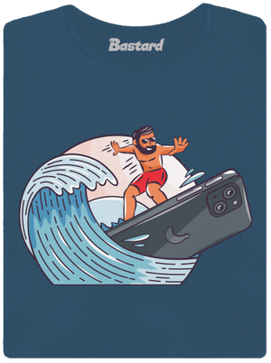 Som surfer dámske tričko prémium Petrol Blue